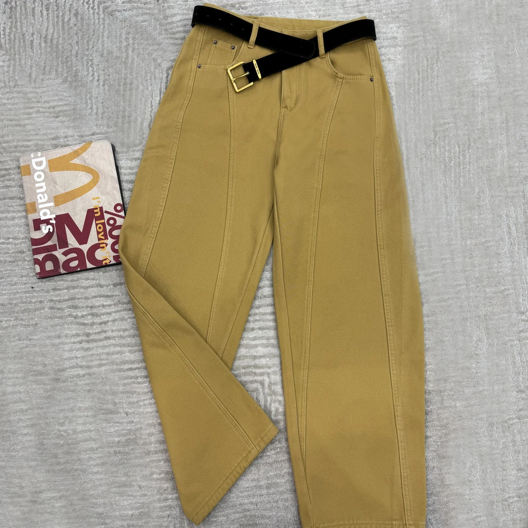 2024冬季新品时尚百搭显瘦加绒加厚保暖水洗弯刀裤牛仔裤长裤7794