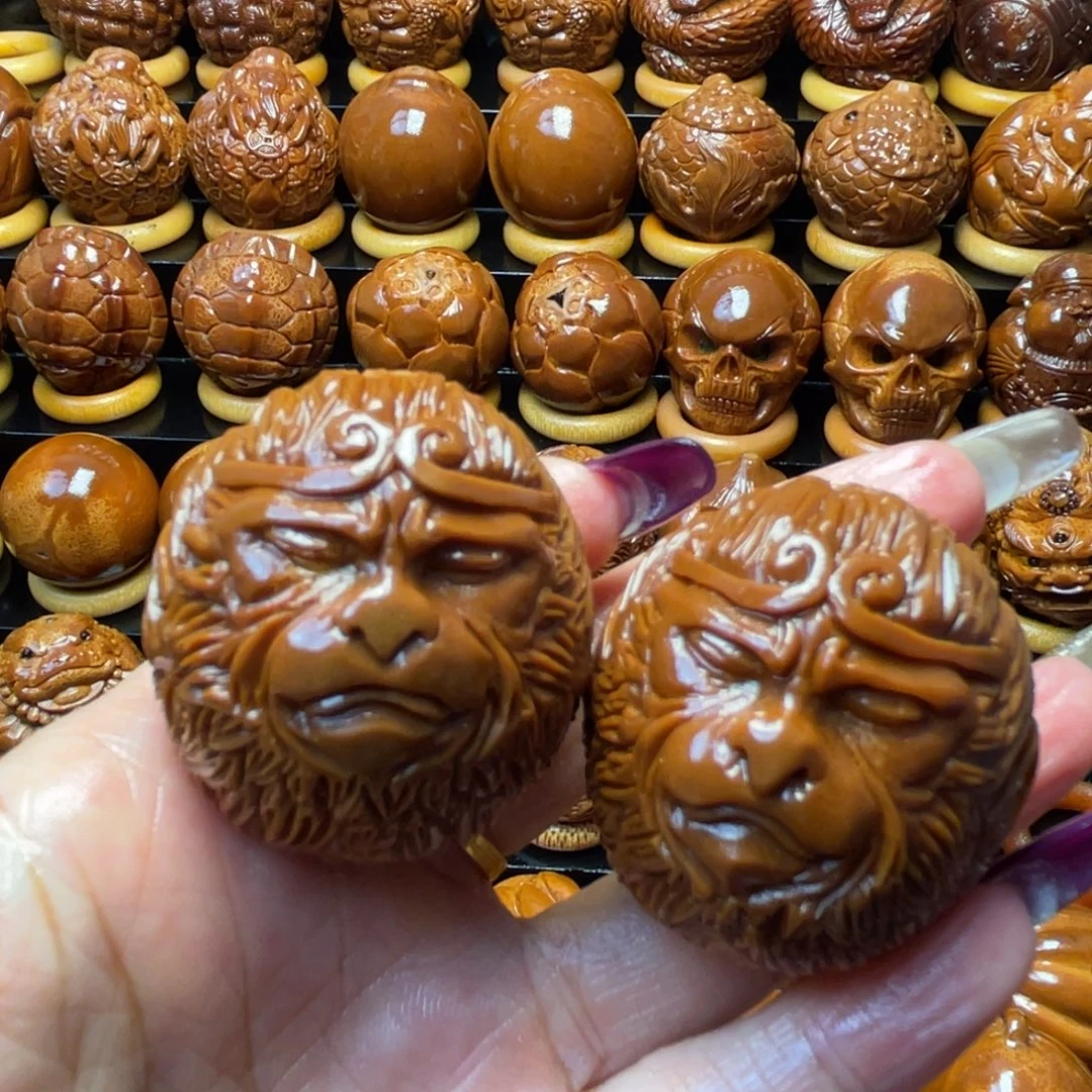 橄榄核把件橄榄球