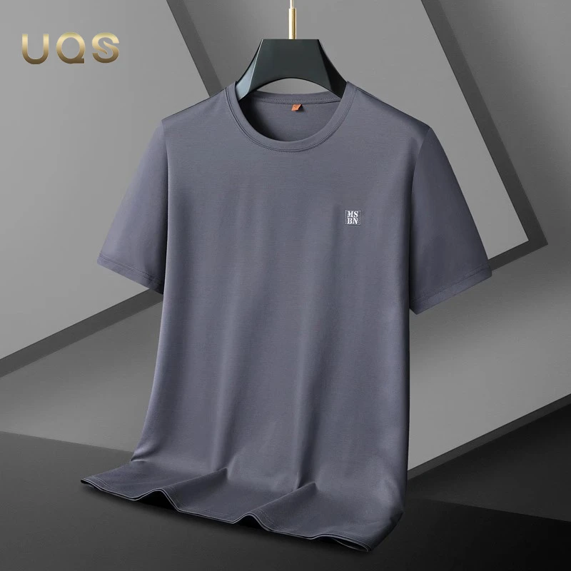 夏季男士圆领全棉短袖大码宽松舒适薄款透气亲肤运动简约百搭通勤