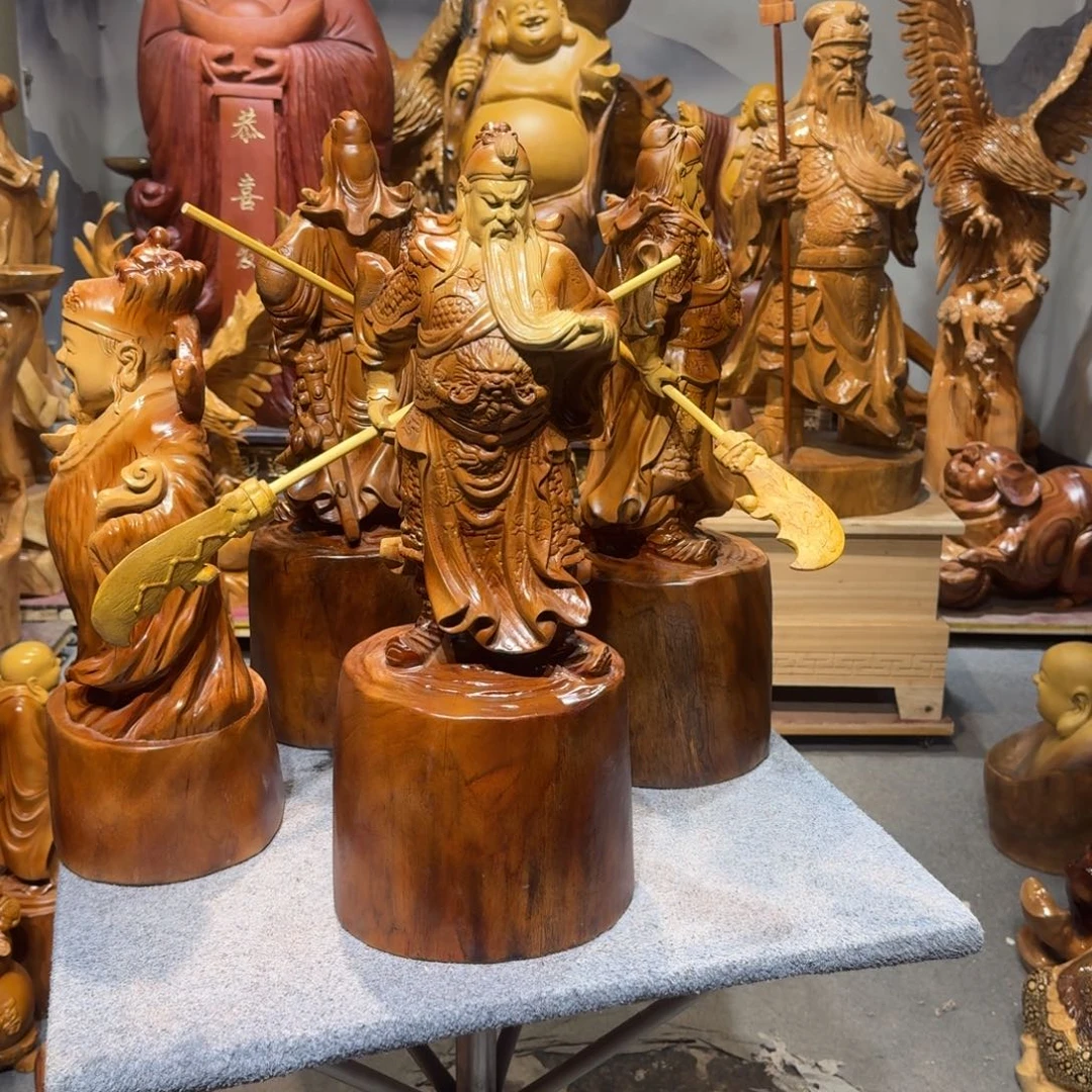 香樟木匆**客香樟木关公摆件