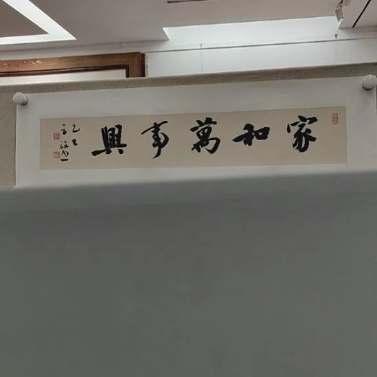 书法方放 家和万事兴 16*89