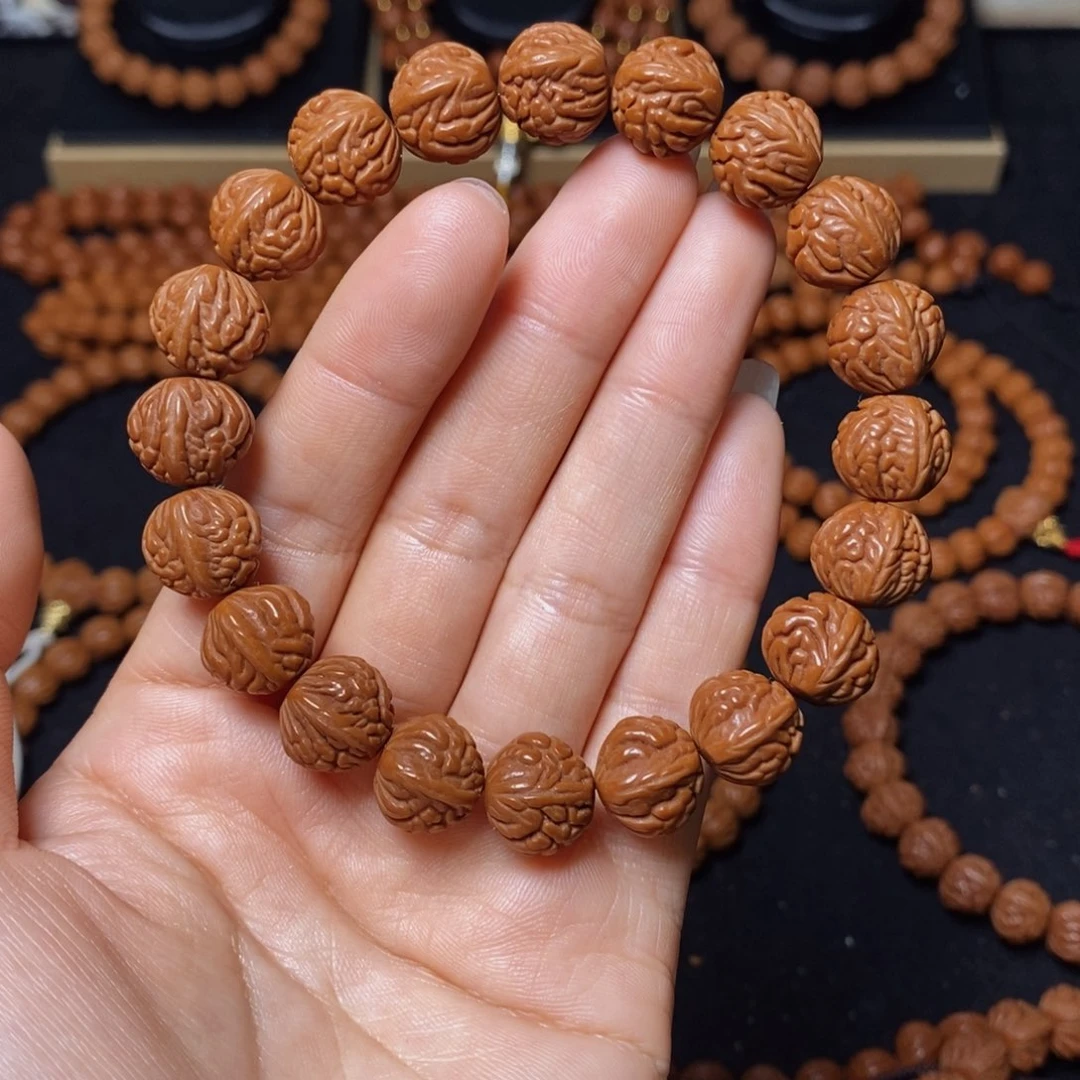 槑***脑桃核手串秦岭文玩桃核手串