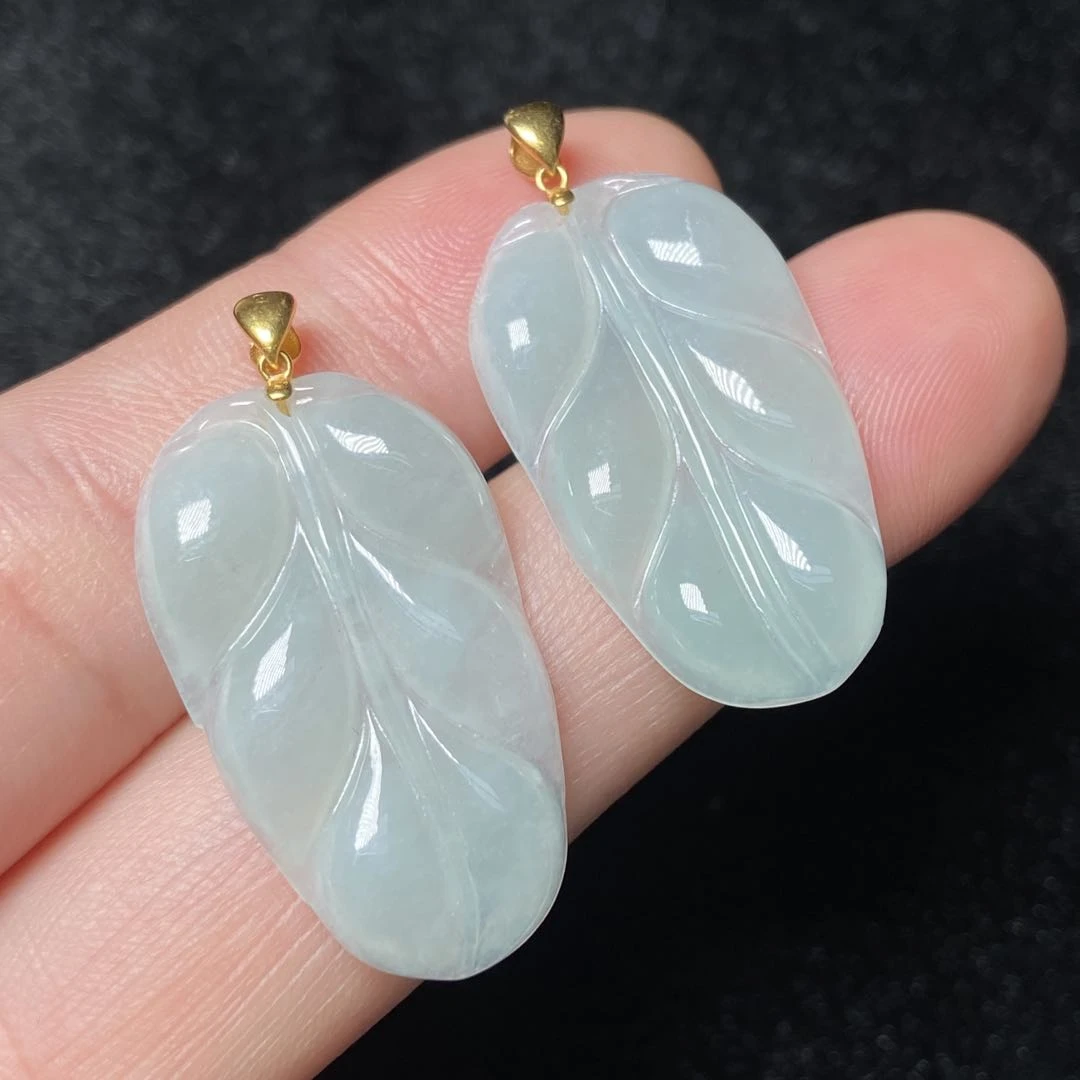 【星浩珠宝】18k金镶嵌翡翠吊坠13-3T19H127【多样性发一件】15*26