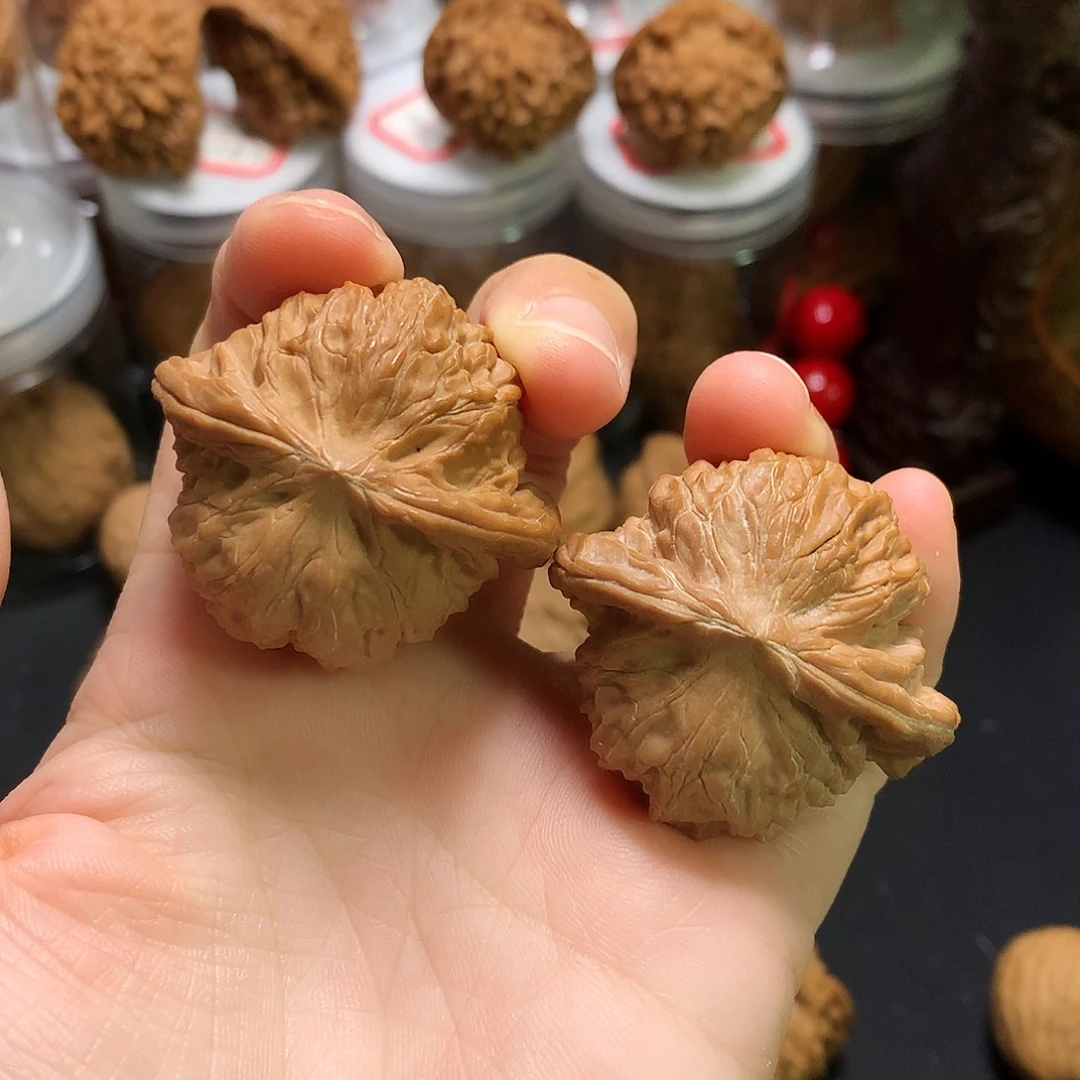 把件文玩核桃山地红皮磨41