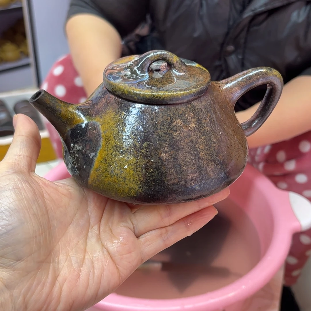 紫砂茶壶底槽清柴烧280cc