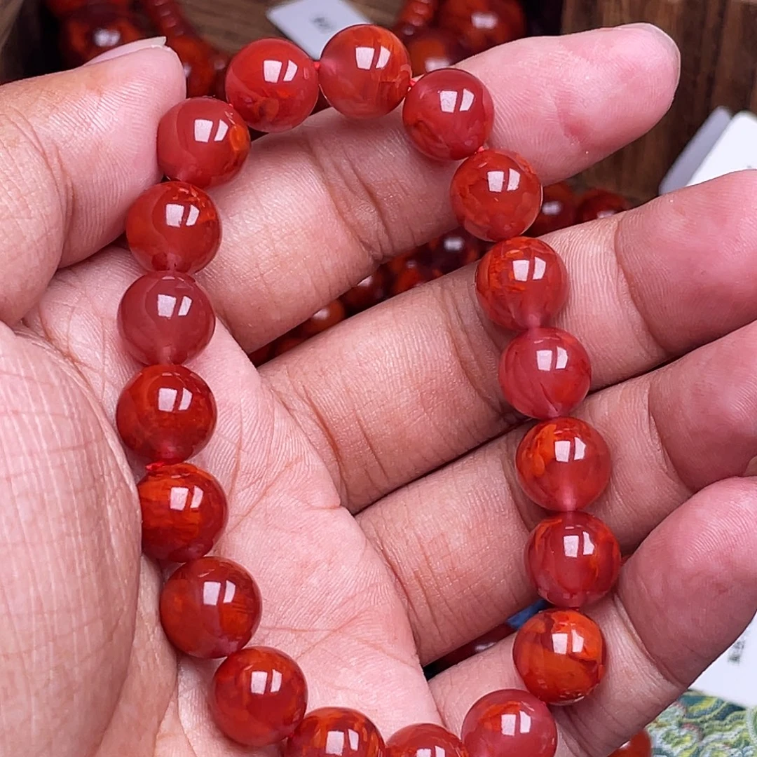 南红玛瑙未镶嵌手链南红瓦西卡10