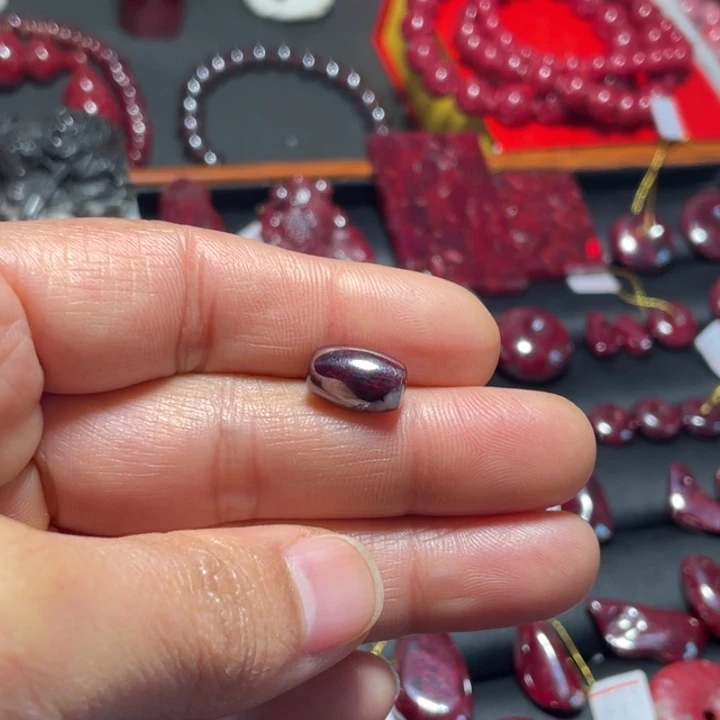 天然辰砂原矿乌砂转运珠3克