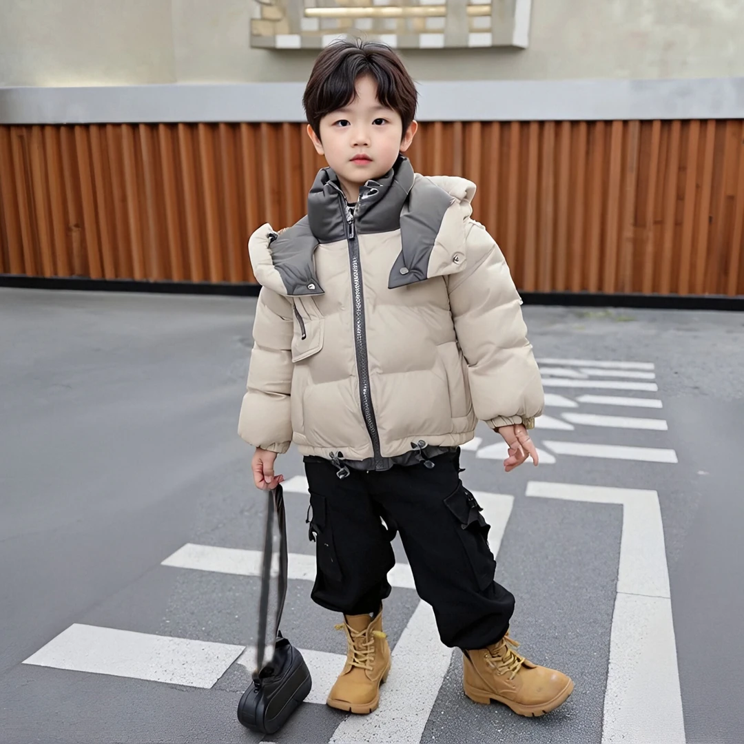巴拉巴拉云朵儿童棉服外套冬装新款2025男童洋气保暖加厚冬季时尚