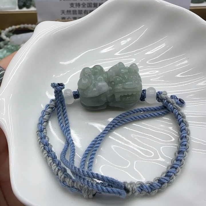 翡翠未镶嵌手链貔貅手绳