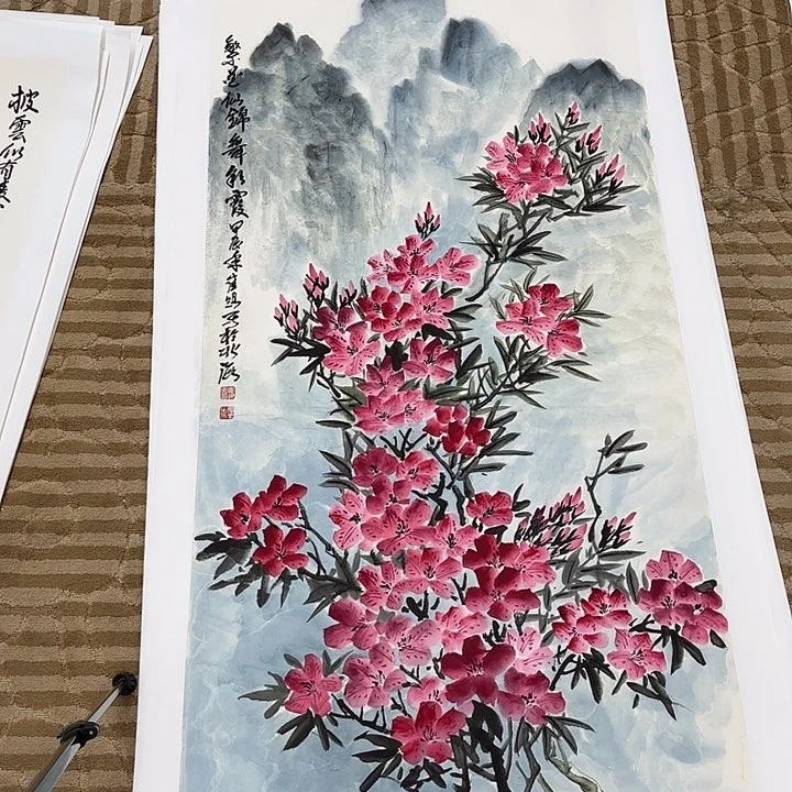 国画用****9花鸟的翅膀和翅膀都是白色的羽毛和