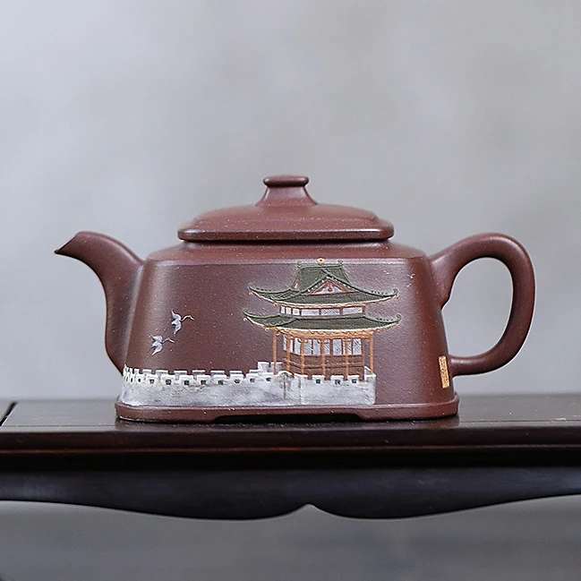 ZH-0004【琼楼玉宇】 朱浩制 紫泥150cc宜兴壶家用茶具宜兴紫砂茶壶