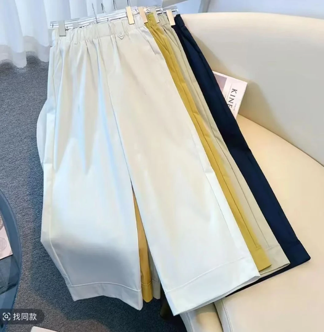 【运费险+现货】薄款九分裤夏季新款高腰花苞裤时尚百搭休闲裤