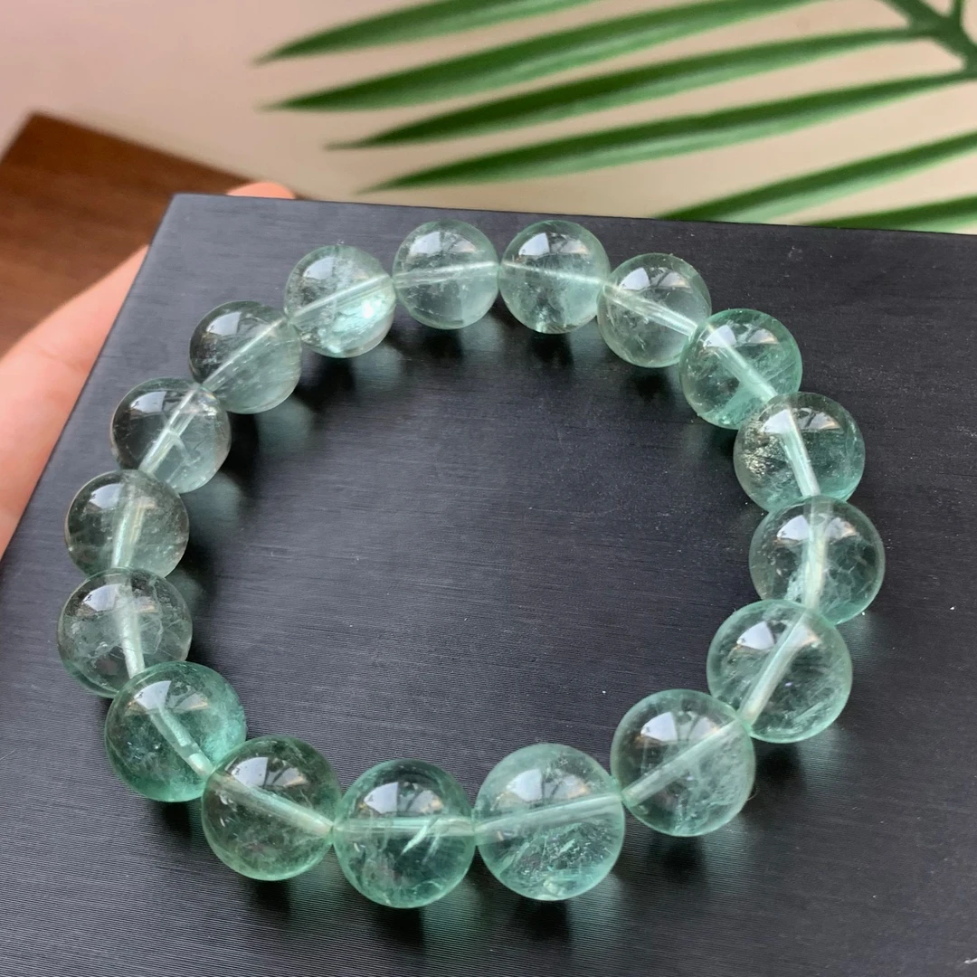 YS09天然绿萤石手链单圈薄荷清新多样性发一