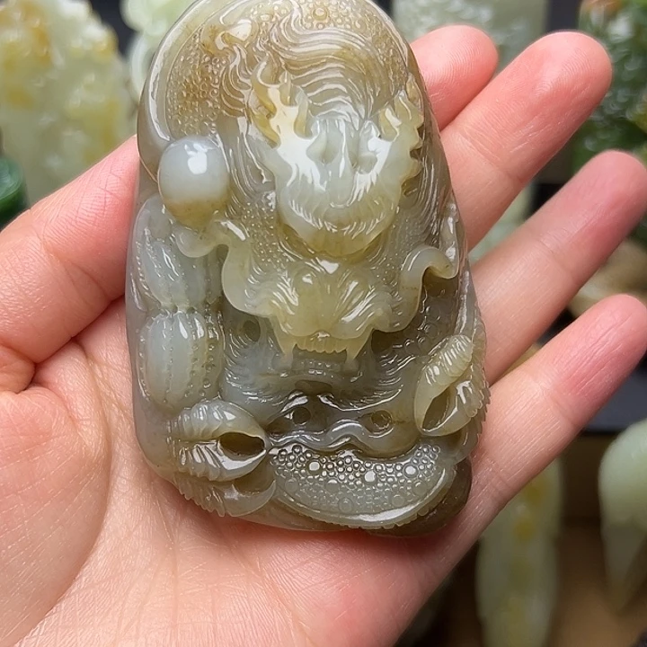 ༺***༻和田玉未镶嵌挂件