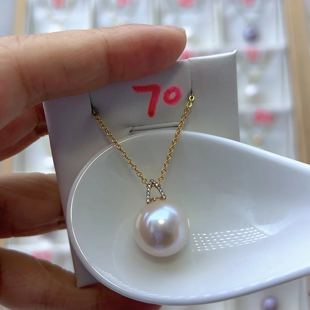 18K金镶嵌吊坠(赠链)淡水珍珠14.5