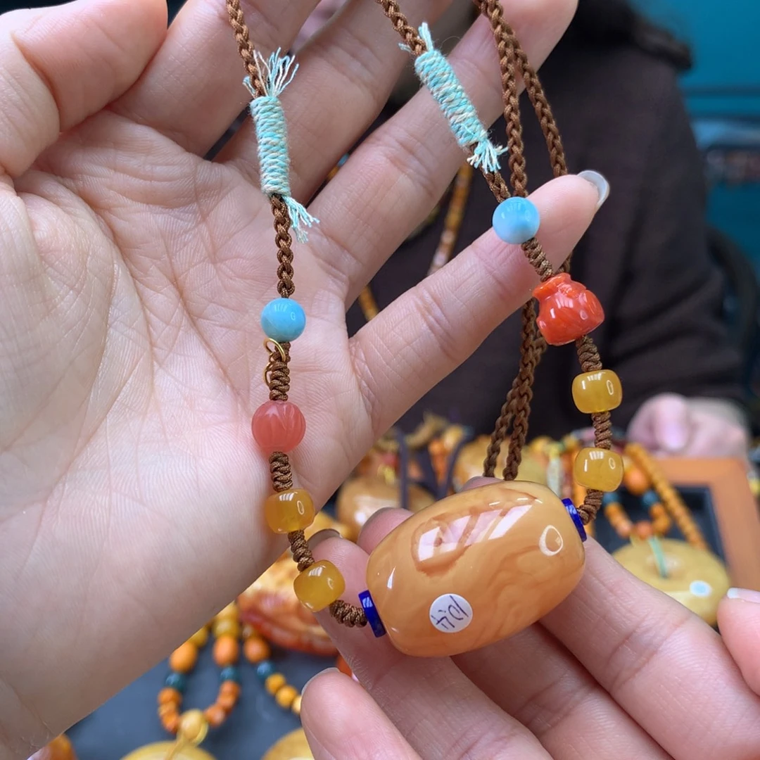 蜜蜡未镶嵌颈饰天然