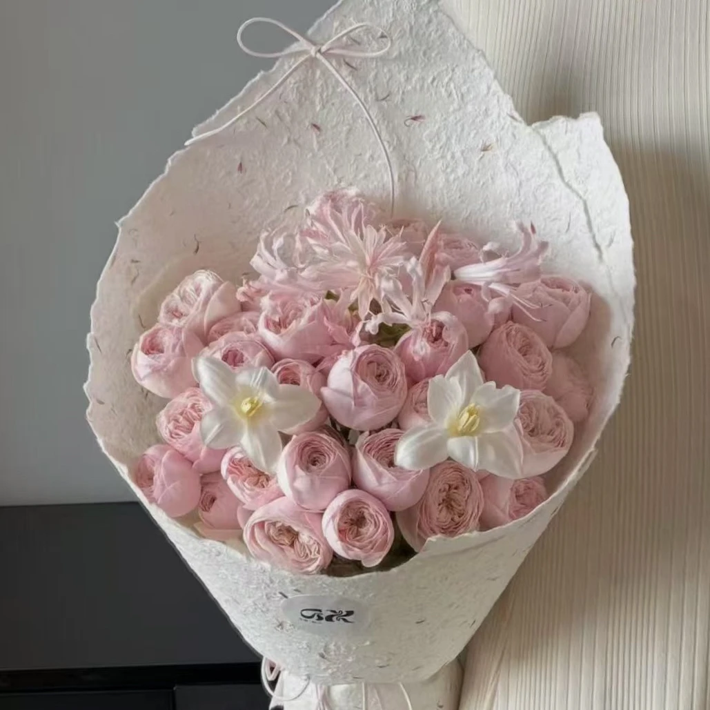 「中浩」手撕花瓣纸东巴纸4张包鲜花包装纸花束手工diy材料资材