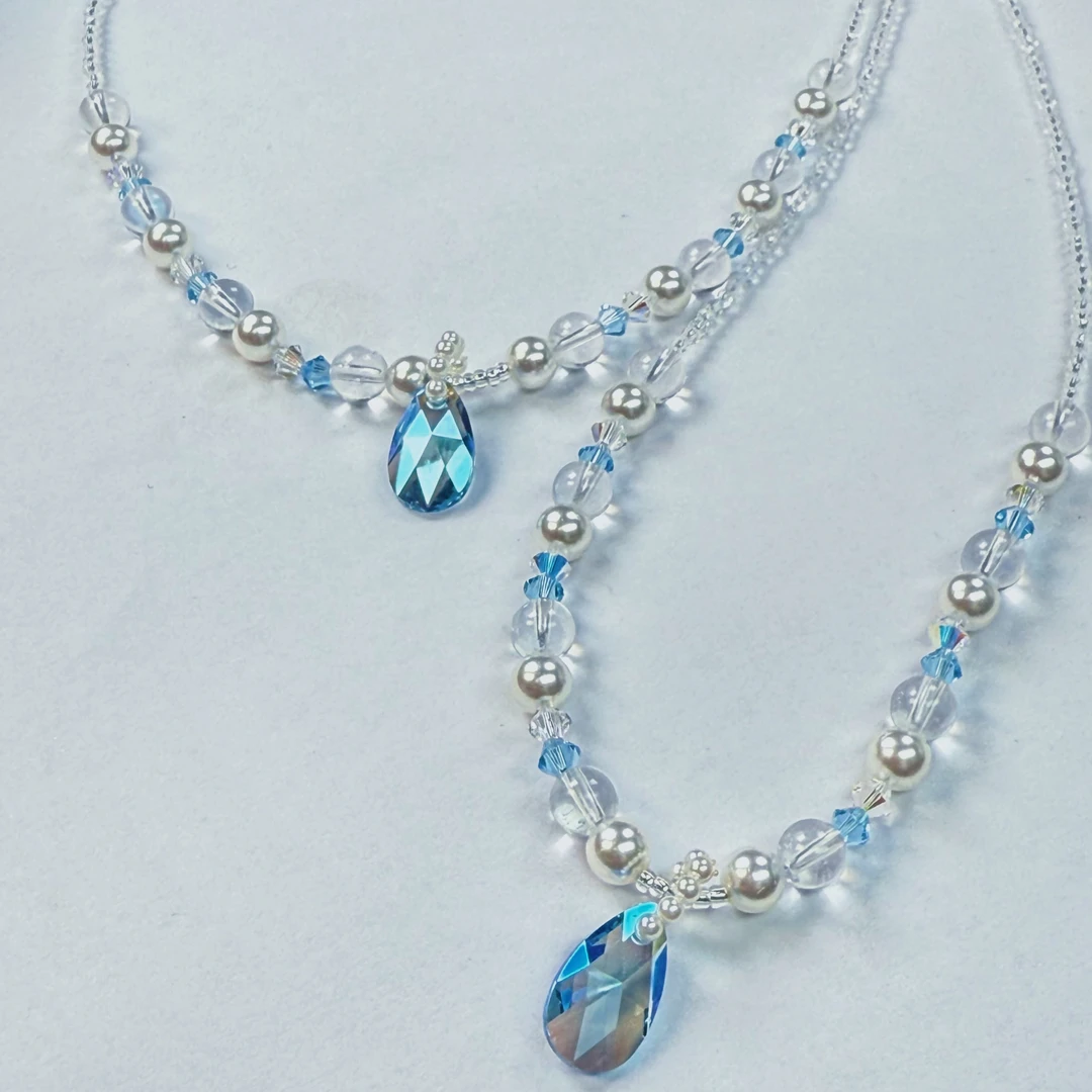 【十六珠宝】白水晶项链设计款XM554多样性发一