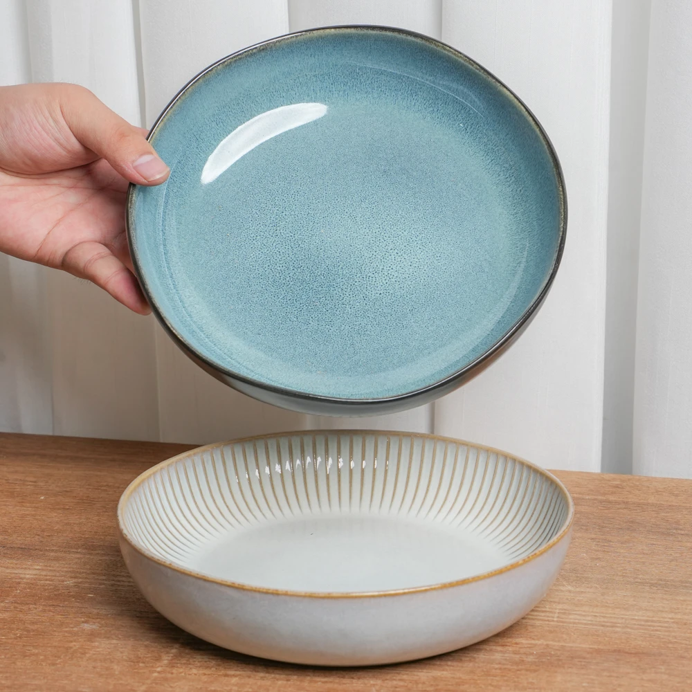 【瑕疵】深盘釉下彩陶瓷窑变釉组合两个装M2D/S2A