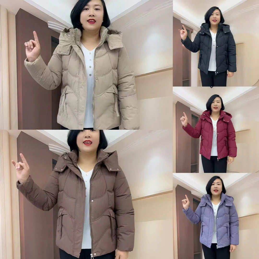 5838冬季短款活帽时尚百搭加厚棉服