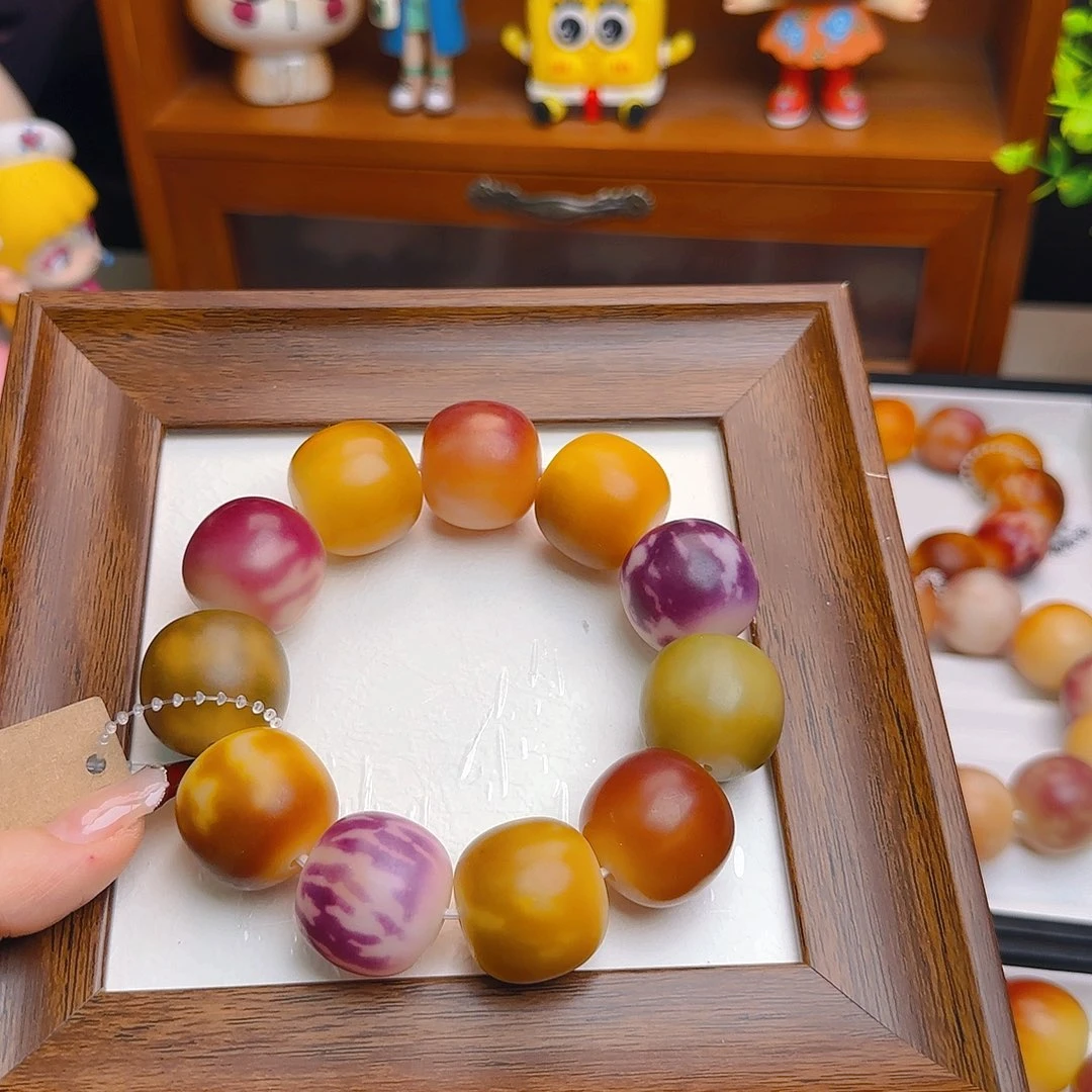 手串菩提根/象牙果卡23干磨桶珠微微瑕1