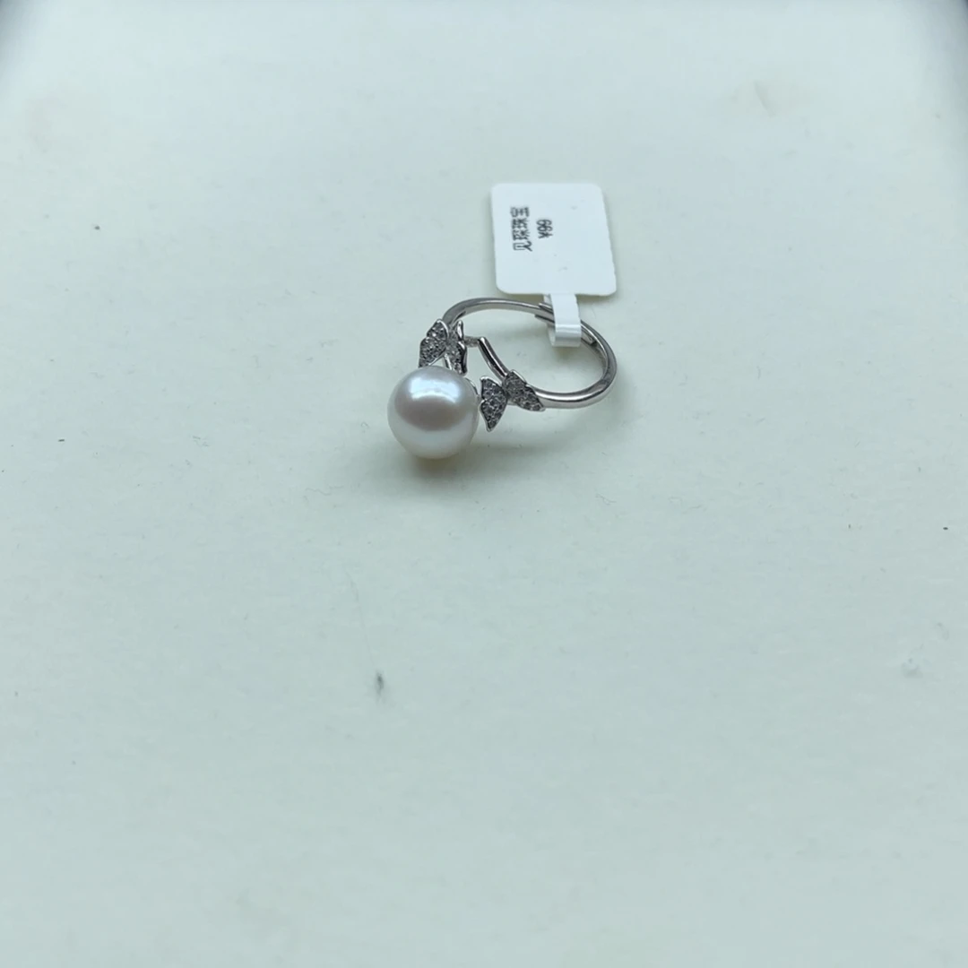 淡水珍珠银S925镶嵌戒指
