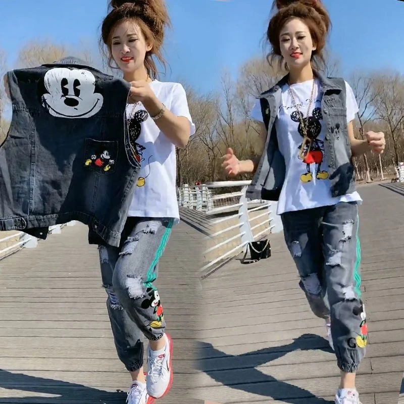 【1683次回购】牛仔套装女新款女装2025春夏胖妹妹大码时尚韩版网红