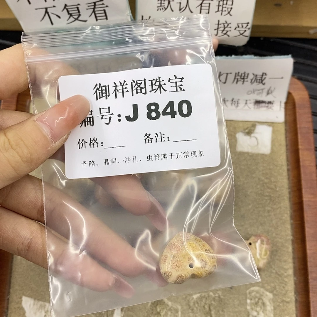 硅化珊瑚（珊瑚玉）未镶嵌颈饰腿***九
