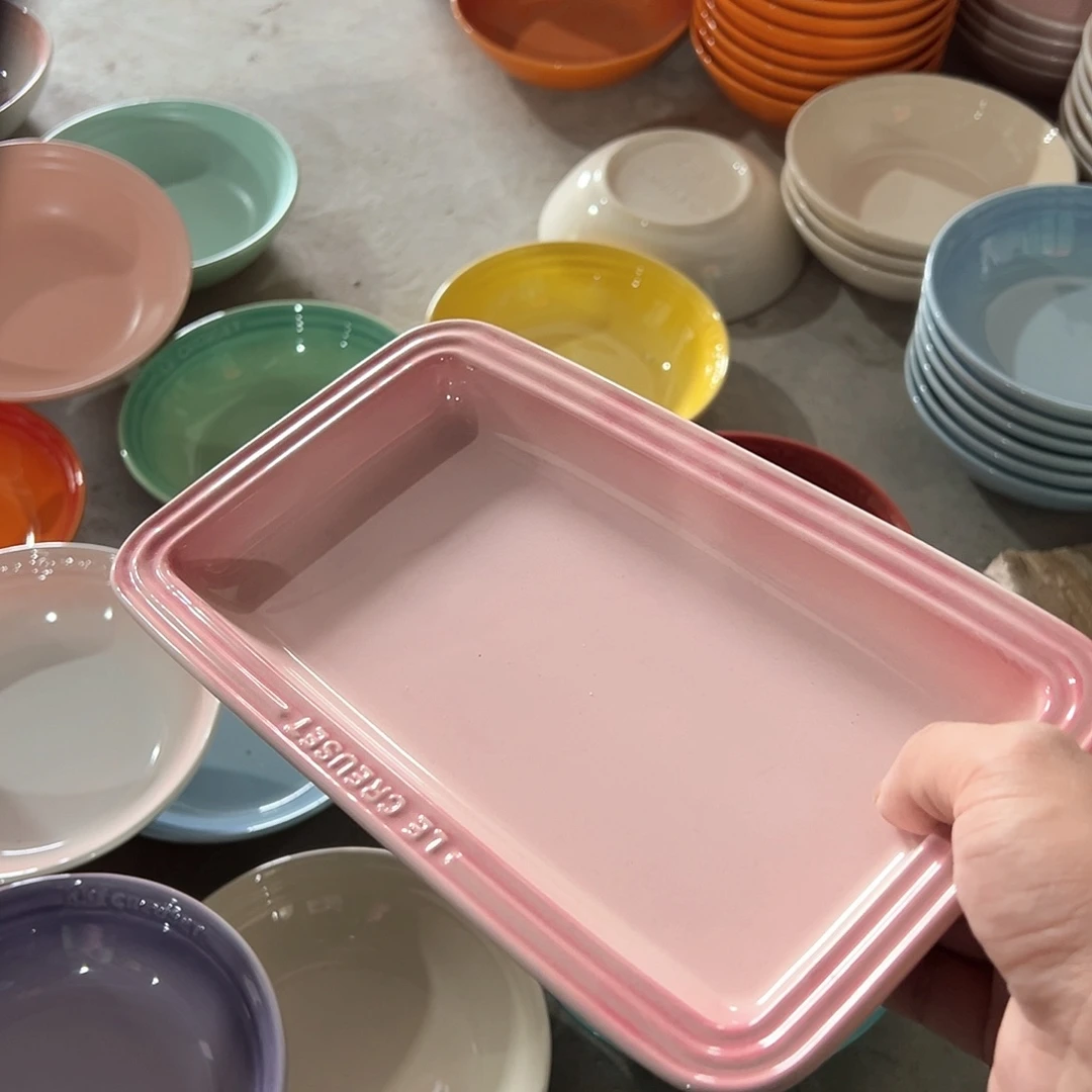 陶瓷 +-+×长方盘 浅粉色色色色