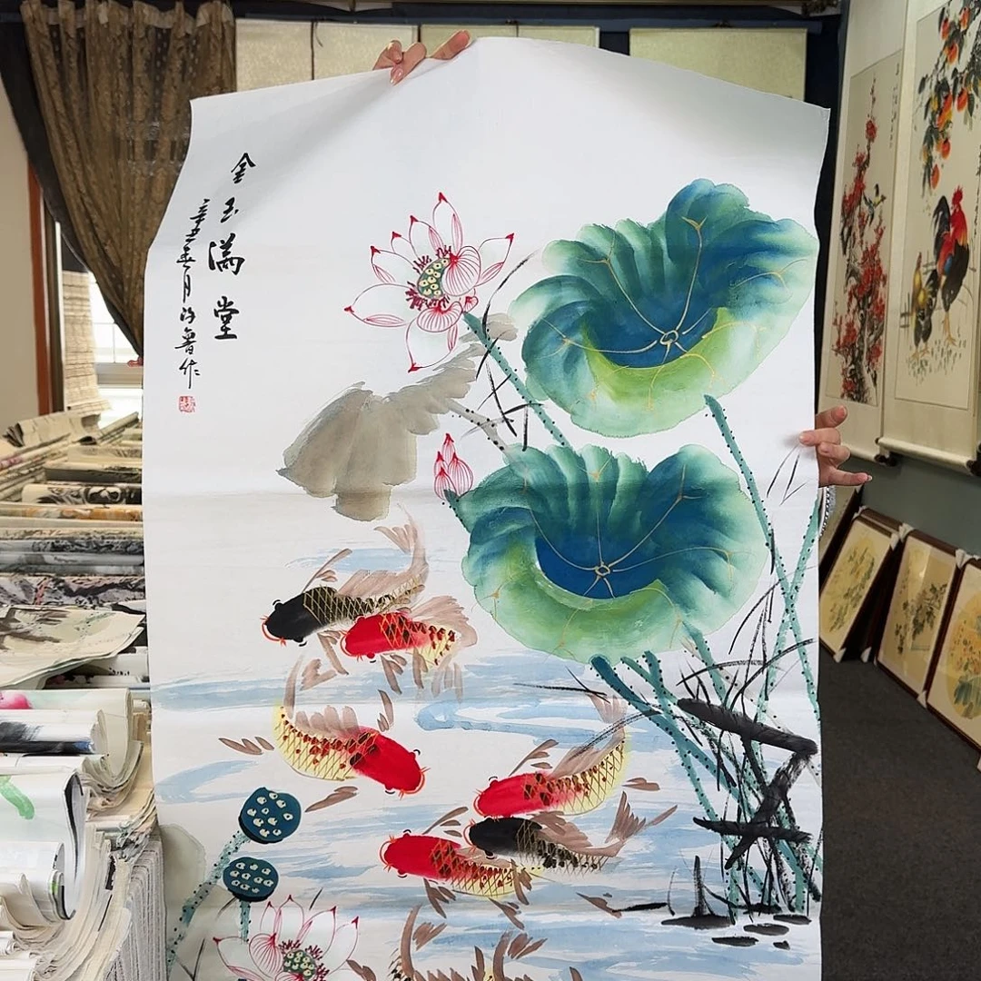 纯手绘国画作品好看