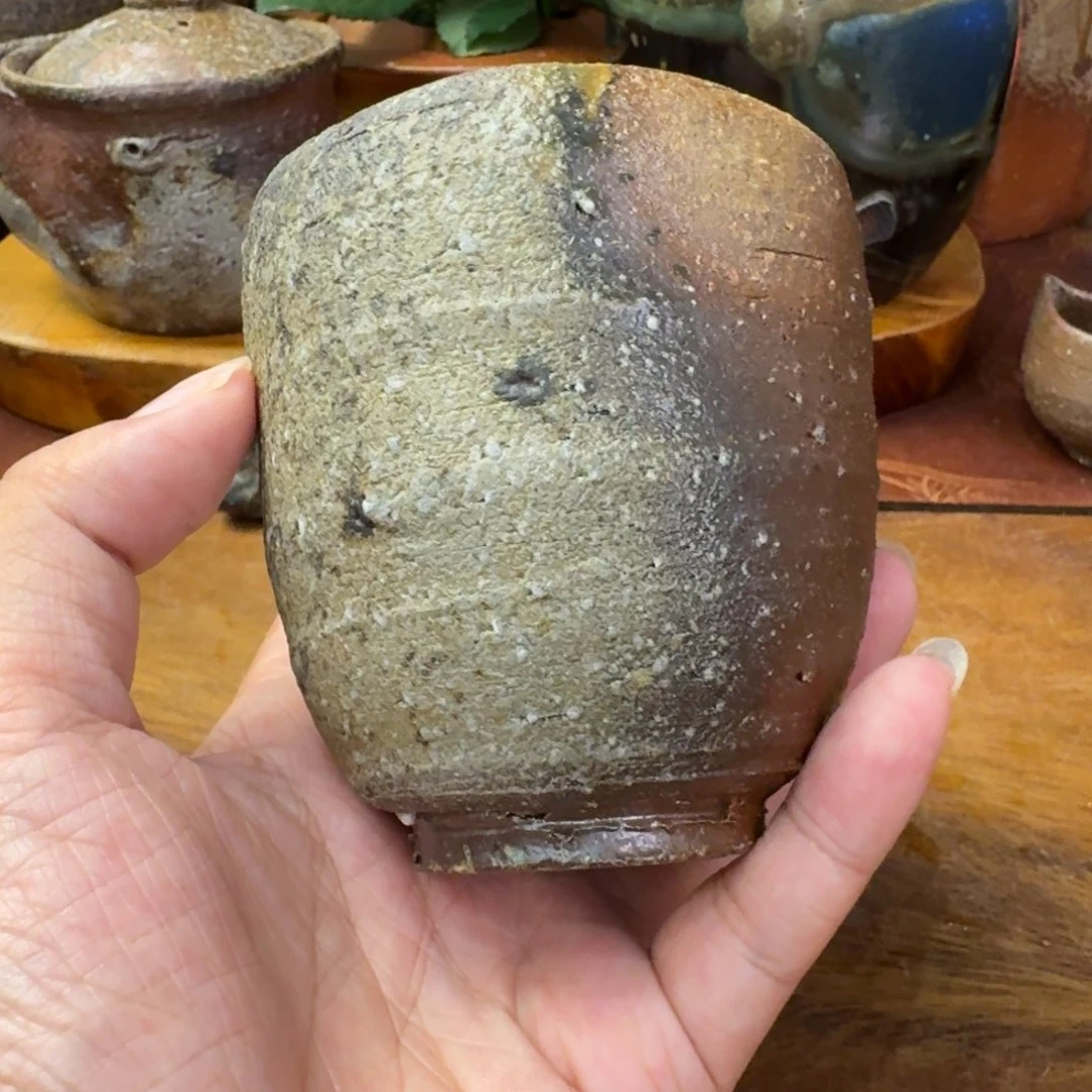 老***孙铃木美基备前烧山土汤吞福利一口价