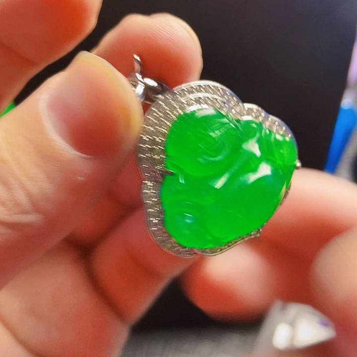 翡翠银S925镶嵌颈饰