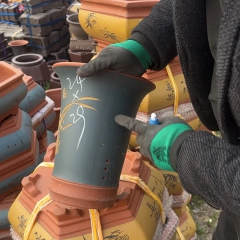 红陶紫砂花盆盆景盆栽瑕疵