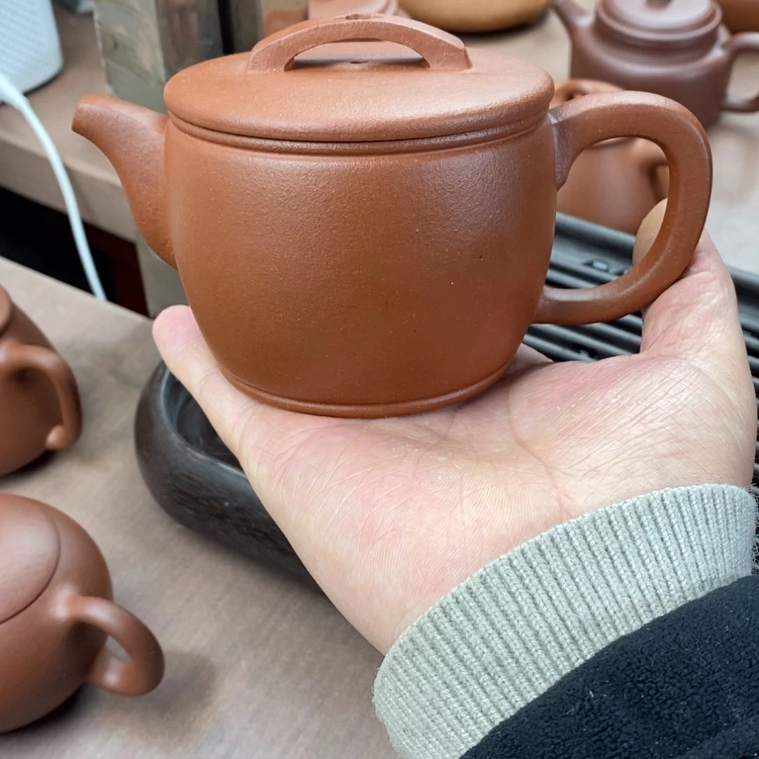 紫砂茶壶顺紫砂壶汉瓦红降坡