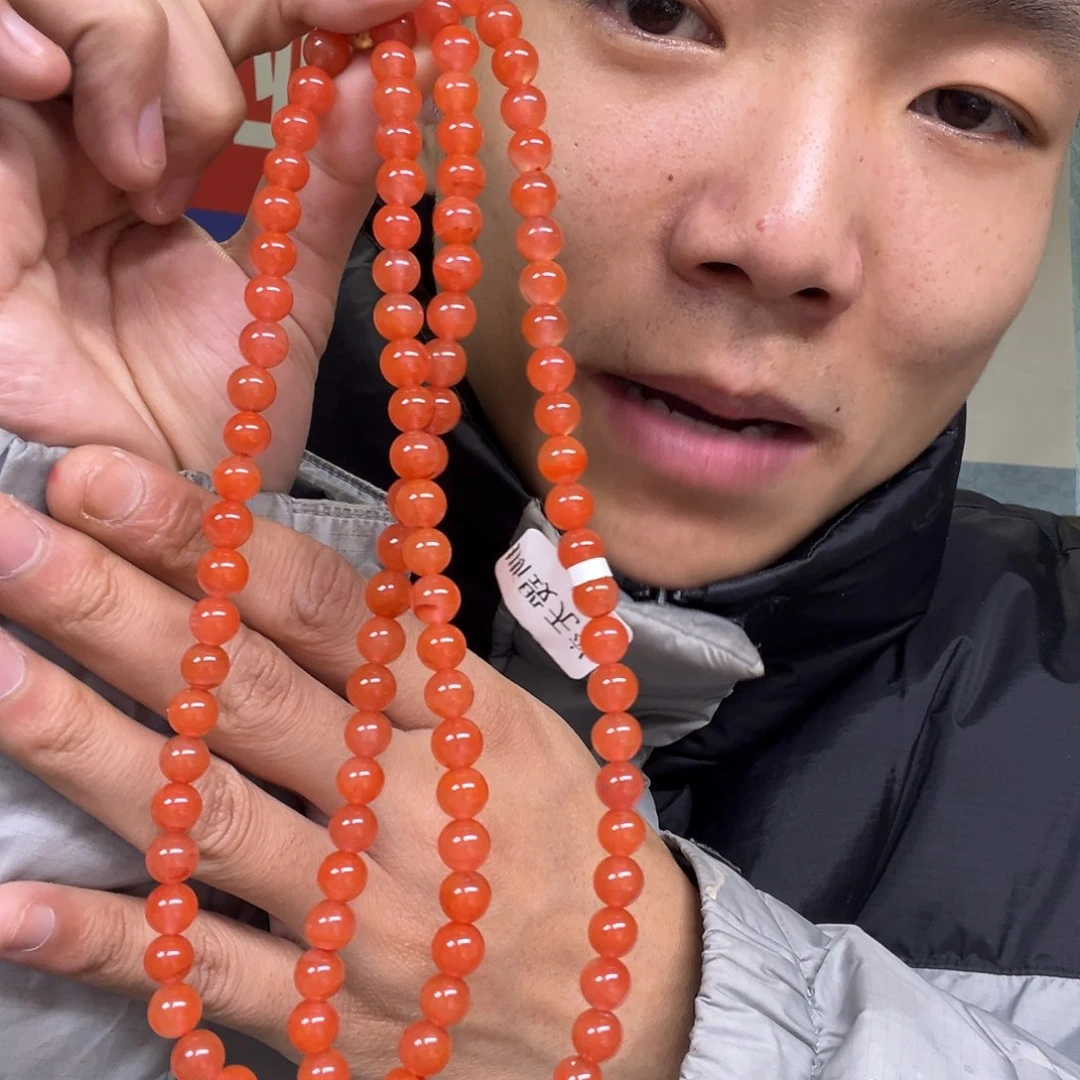 南红玛瑙颈饰未镶嵌多样性钢板料南红108颗卡8货头