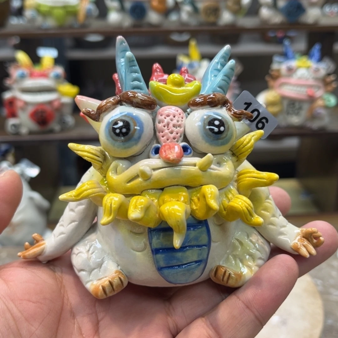 摆件纯手工抽象陶瓷摆件106