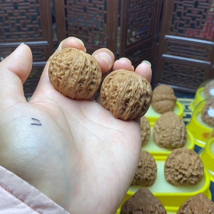 文玩核桃把件35磨盘 修