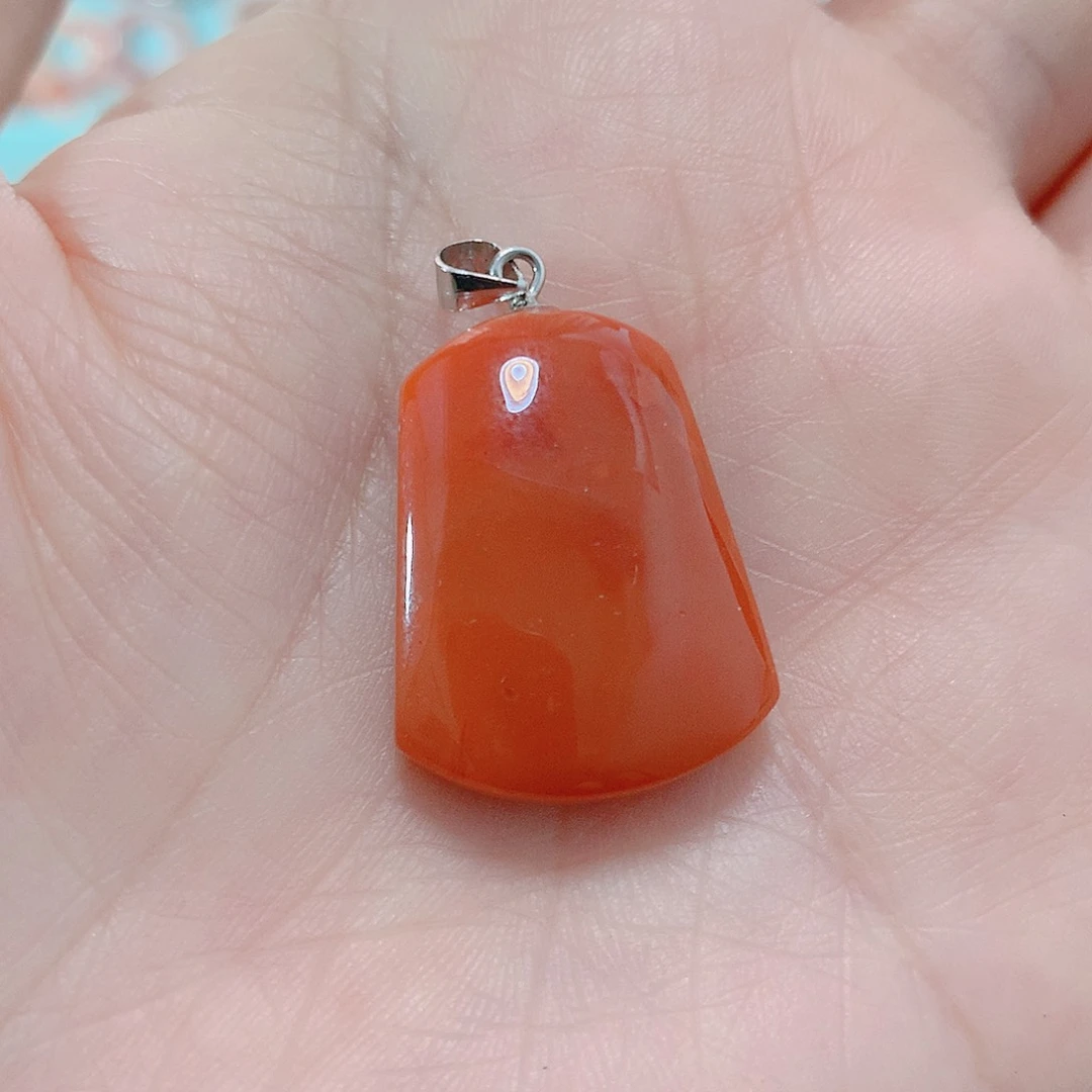 南红玛瑙吊坠(不含链)银S925镶嵌