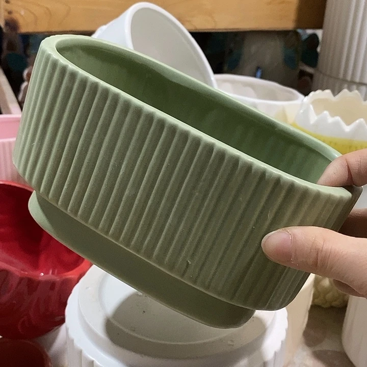 陶摆件陶盆有孔 瑕疵介意勿拍