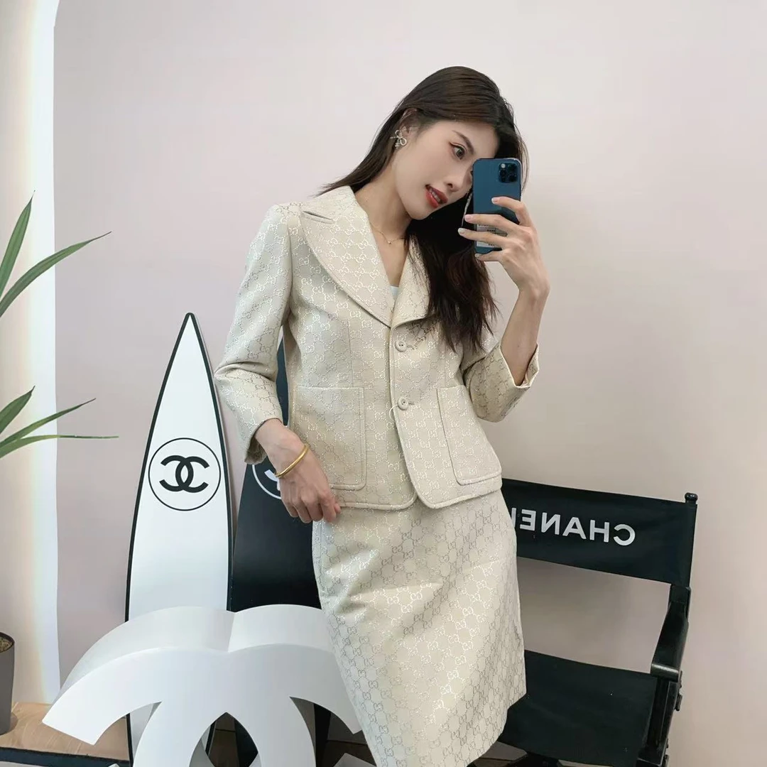 95新 GUCCI/古驰 半身短裙40码白色/250413ZLPFY39