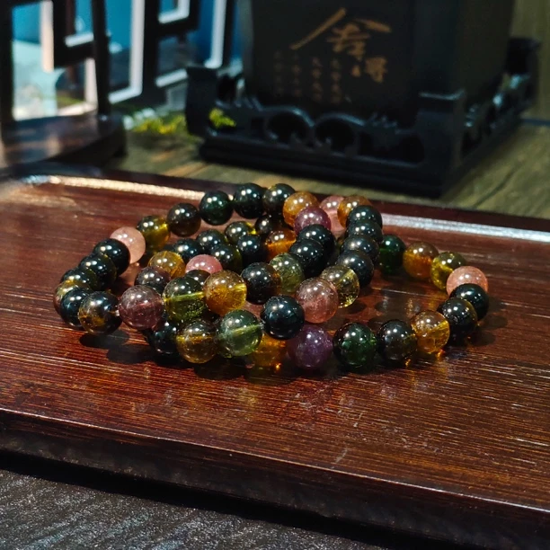 【书记甄选】天然碧玺单圈手链 多样性发一件 约9mm ZW2878