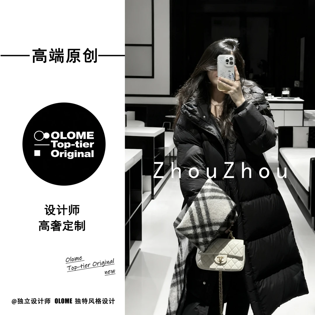 【外贸原单】高定轻奢长款加厚高充绒大被子款羽绒服  8019