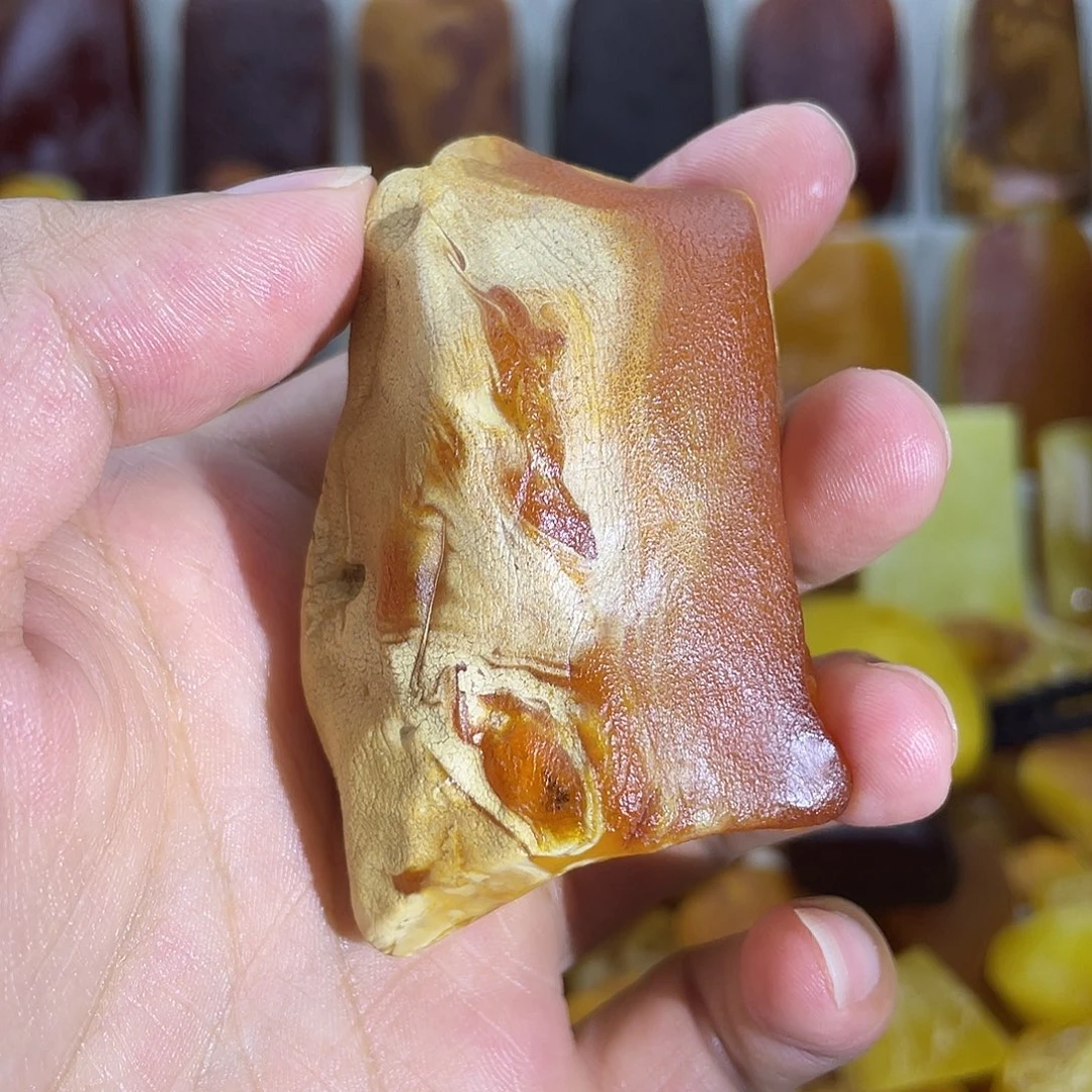 定制蜜蜡未镶嵌金白