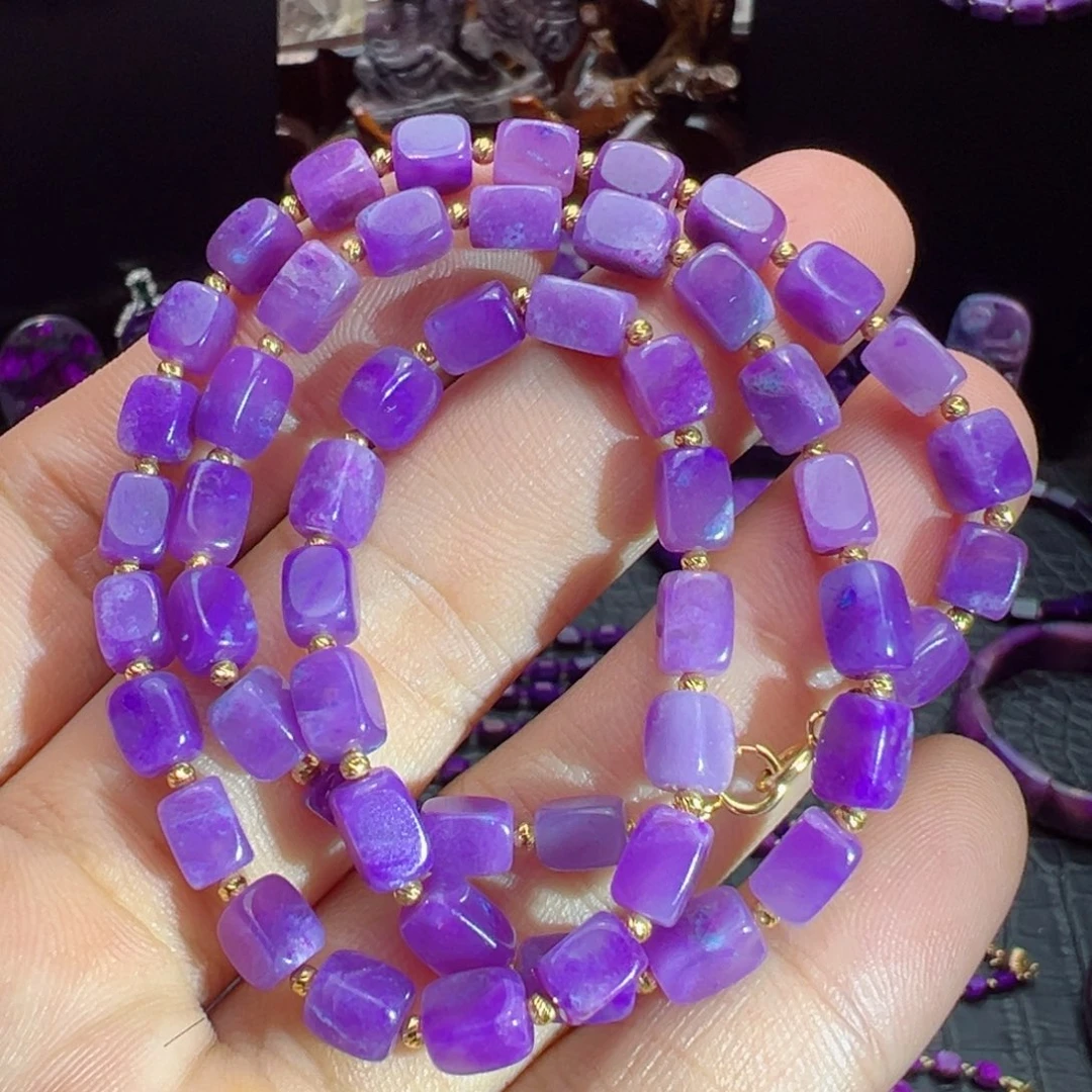 18K金镶嵌苏纪石（舒俱来）项链