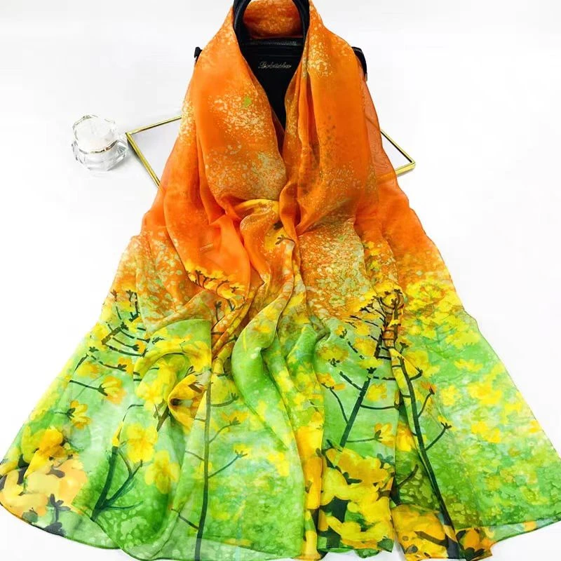 仿真丝时尚四季百搭围巾女款围巾披肩微瑕