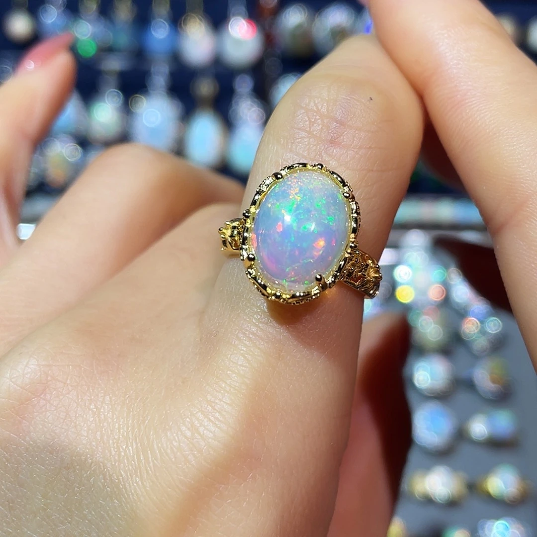 欧泊银S925镶嵌戒指