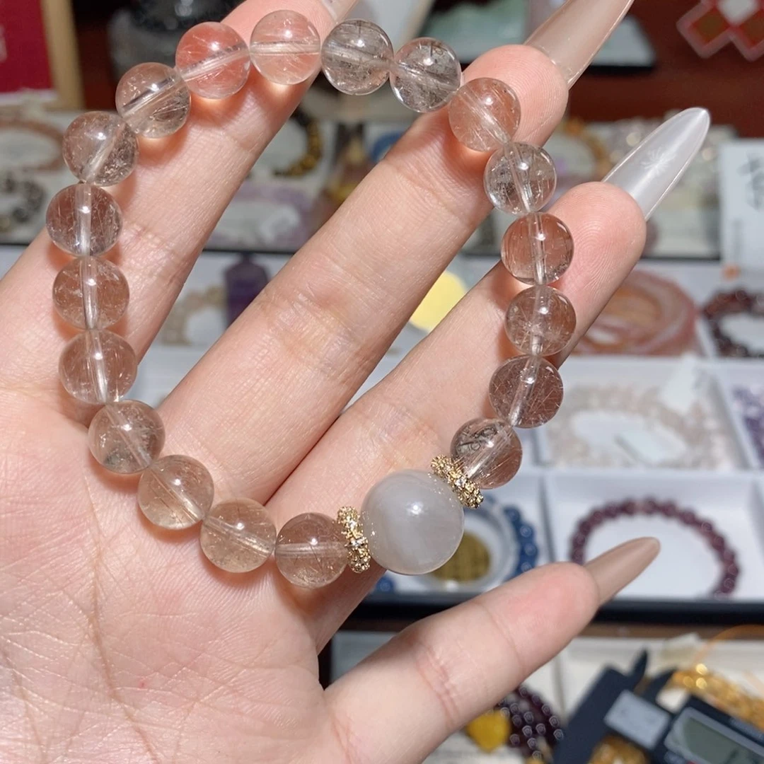 水晶手串未镶嵌兔毛