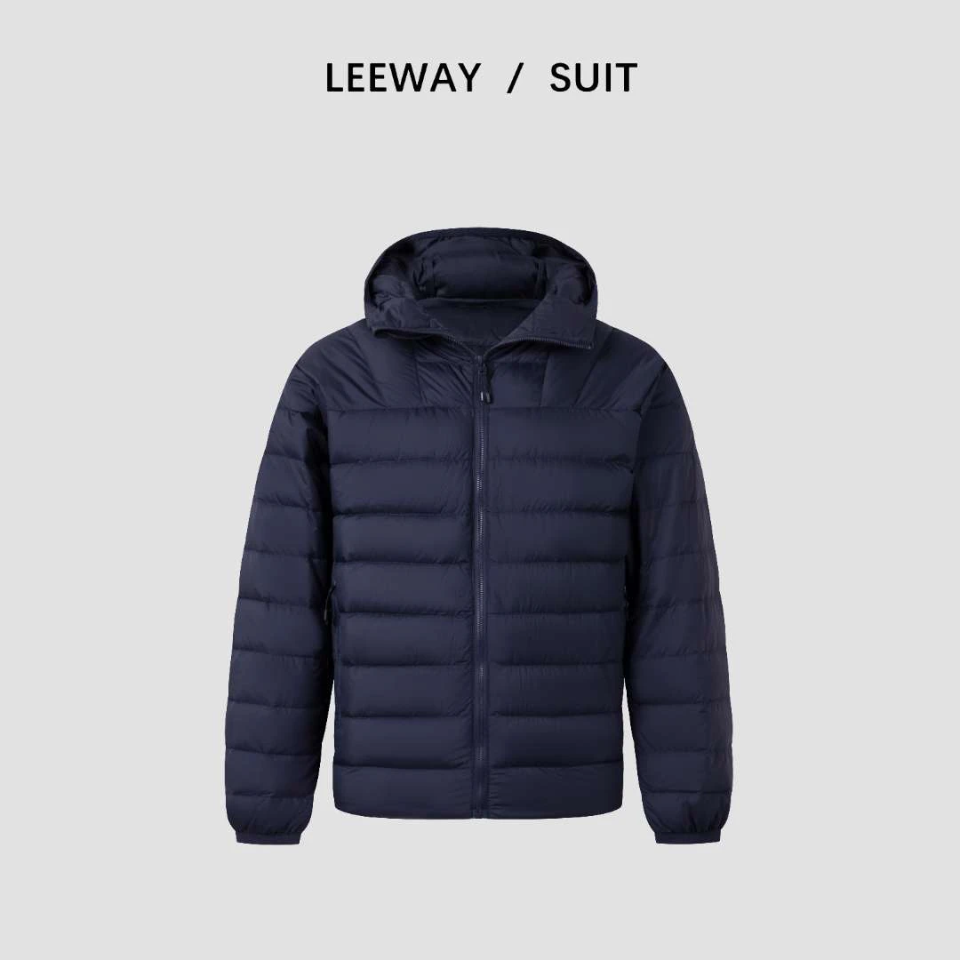 LEEWAY / SUIT 90鸭绒男士保暖羽绒服2025新款高端休闲连帽外套