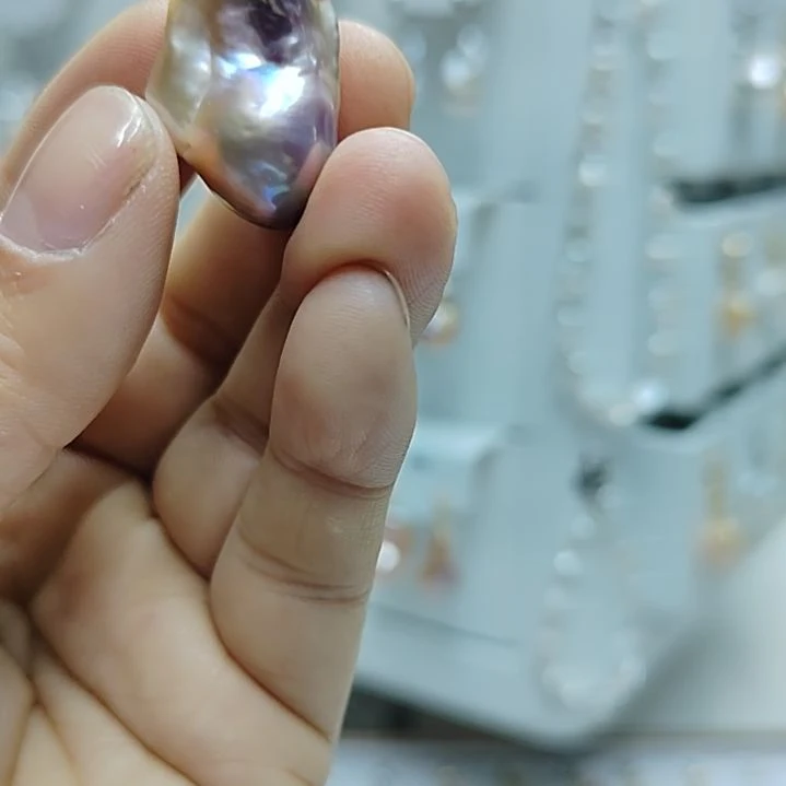 淡水珍珠吊坠银S925镶嵌