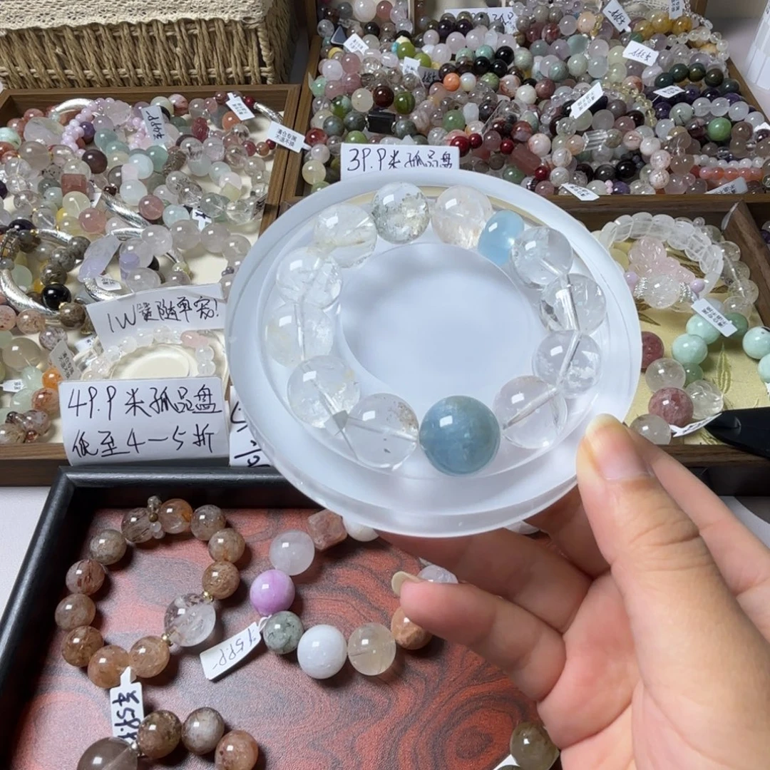 W***a手链未镶嵌水晶737号海蓝宝闪灵